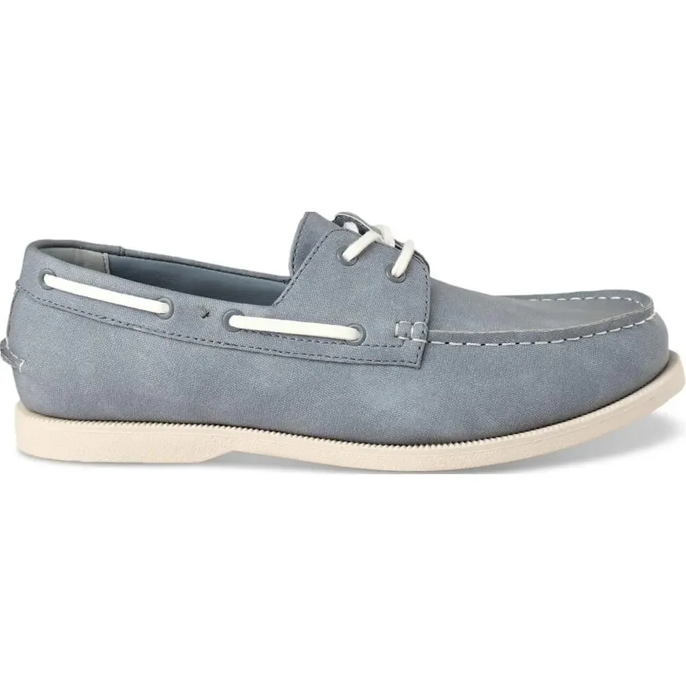 Club Room Men's Padded Elliot Round Toe Boat Shoes Light Blue Moc Size 8M